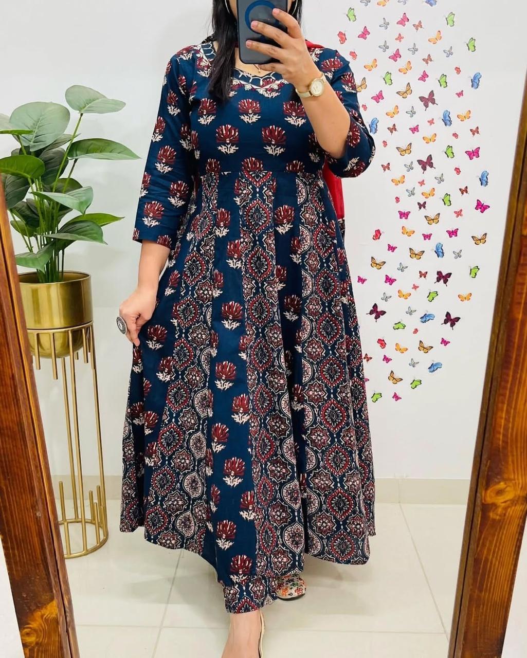 Women,s Viscose Kurta and Pant with Dupatta