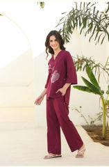 Beautiful Wine Co-ord Set