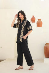 Beautiful Embroidery Cotton Co-ord Set