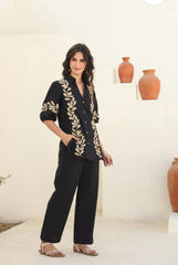 Beautiful Embroidery Cotton Co-ord Set