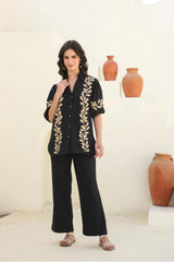 Beautiful Embroidery Cotton Co-ord Set