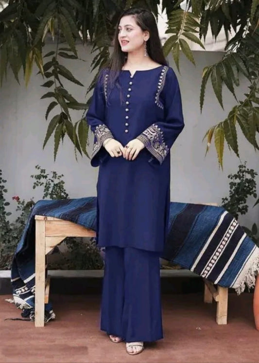 Blue Color, Wearline, Kurta Palazo