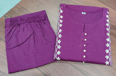wine color, kurta palazo, wearline
