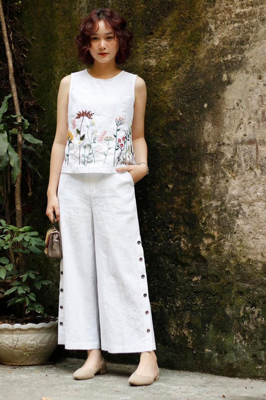 WHITE COLOR, WEARLINE, CO-ORD SET