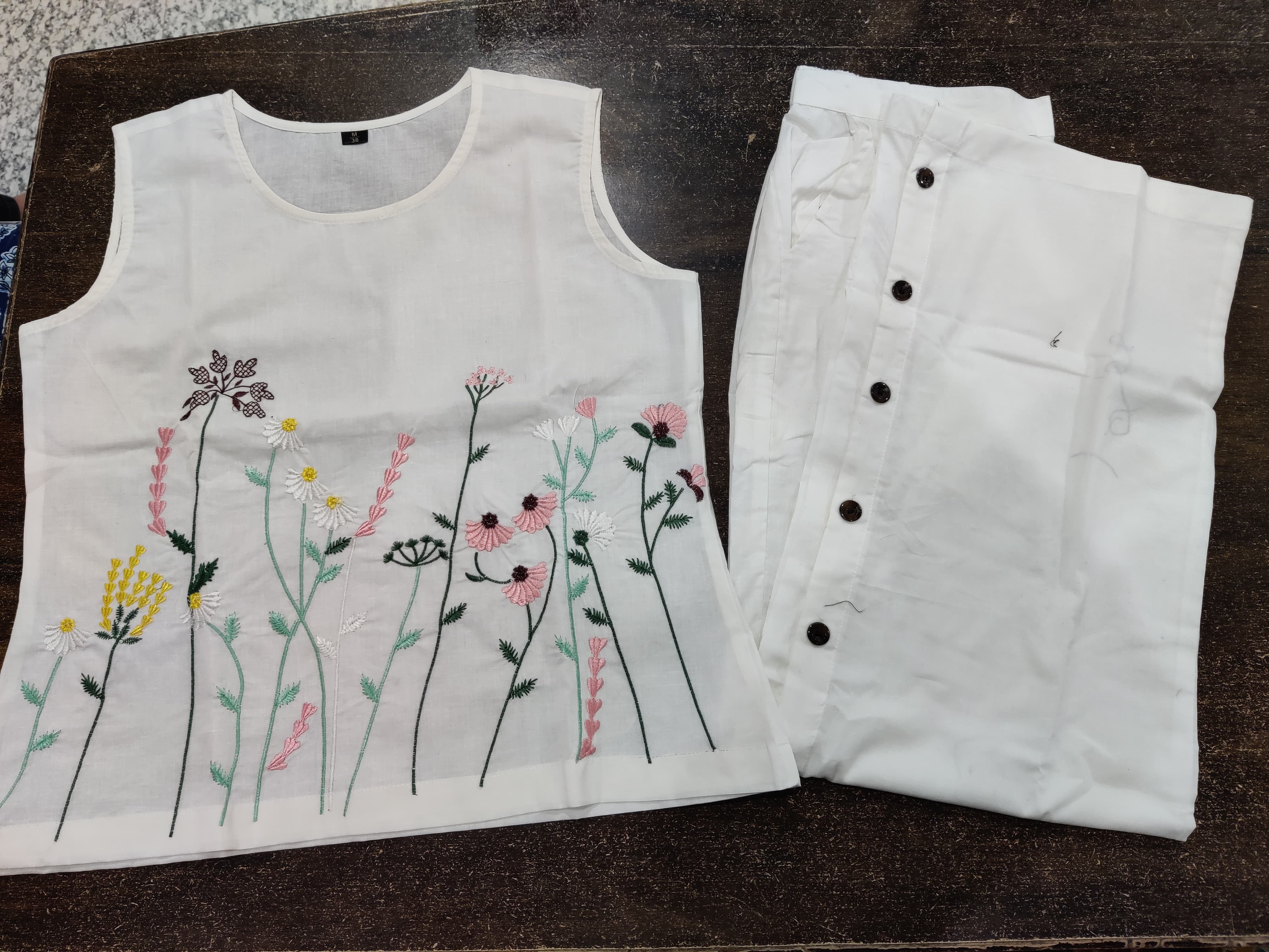 WHITE COLOR, WEARLINE, CO-ORD SET