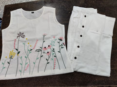 WHITE COLOR, WEARLINE, CO-ORD SET