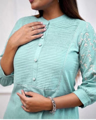 sky blue kurta pant set, wearline
