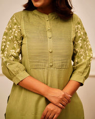 Premium Pure Rayon Light Green Kurta Set