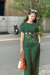 Green Digital Print Co-ord Set